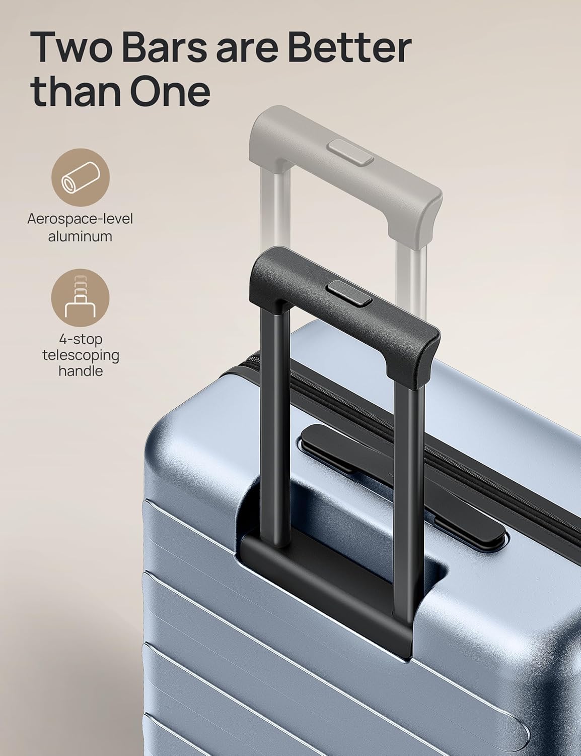 NINETYGO Medium Checked Luggage 24 Inch, Checking In Luggage with Smooth Spinner Wheels, Expandable, Hard Shell PC Suitcase, Lightweight Travel Luggage, TSA Approved (Shadow, Rhine Max)