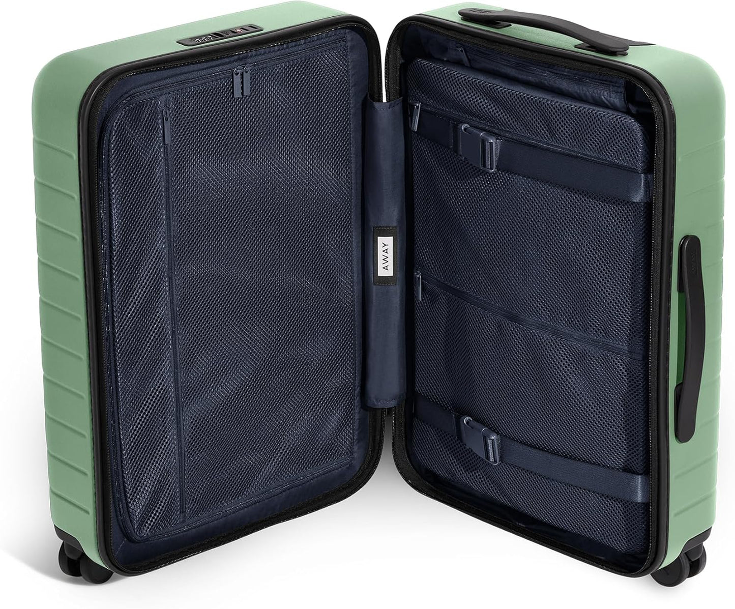 Away Bigger Carry-On Luggage, Lightweight Hardside Large Suitcase with Spinner Wheels, TSA Lock, Airline Approved, Sea Green