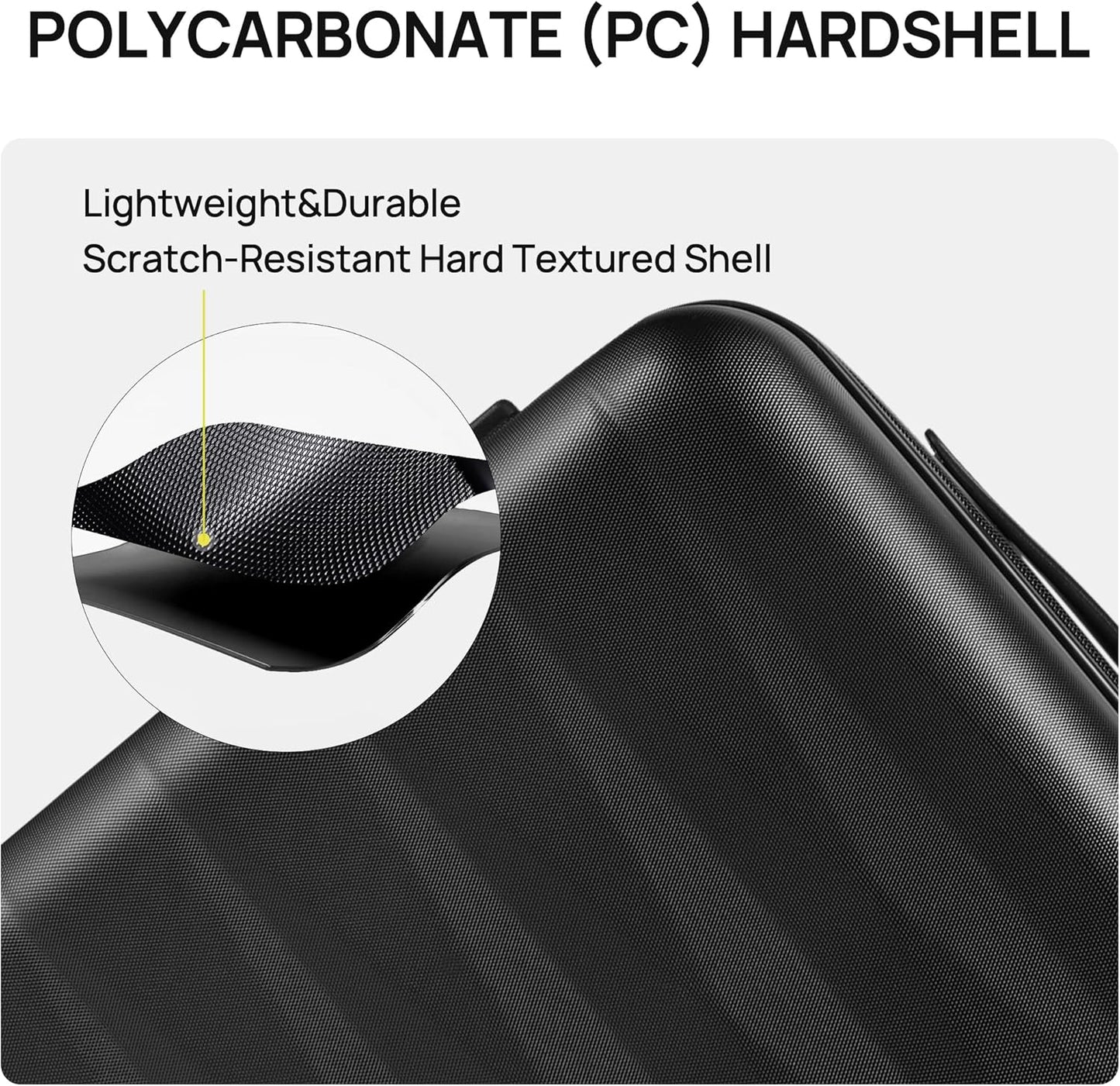 NINETYGO Carry On Luggage 22x14x9 Airline Approved, Small Suitcase with Smooth Double Spinner Wheels, Hard Shell PC Luggage Carry-On, Lightweight Travel Luggage, TSA Approved (Black, B1)