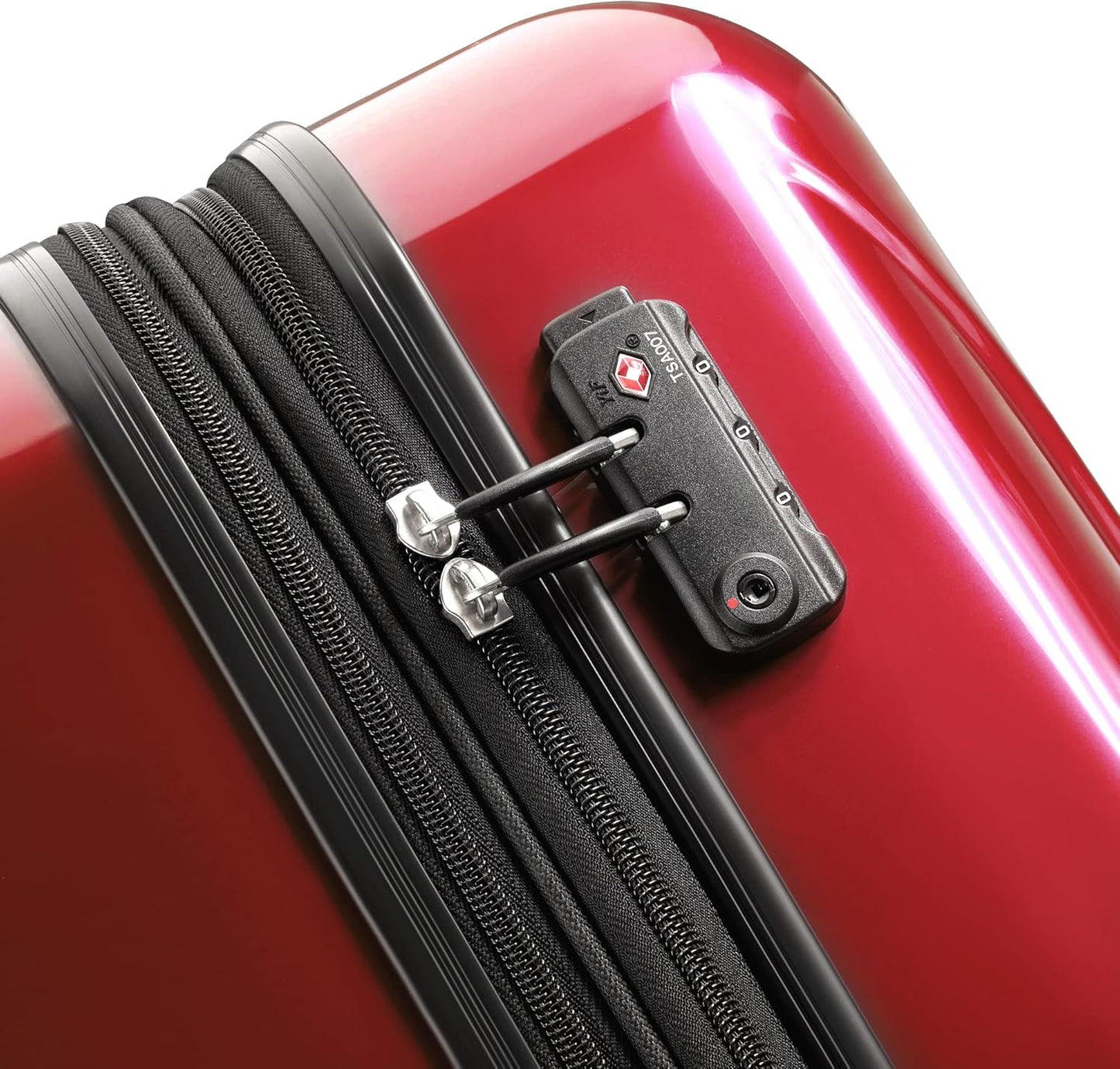 DELSEY PARIS Helium Aero Hardside Expandable Luggage with Spinner Wheels, Brick Red, Checked-Medium 24 Inch