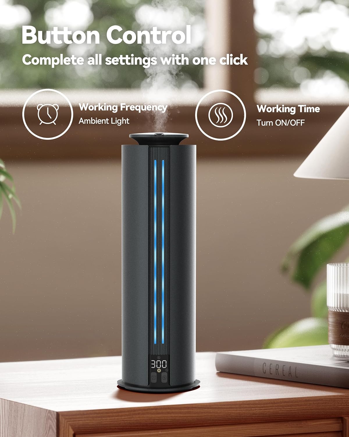 1800 Sq Ft Waterless Diffuser, 100ml Hotel Collection Diffuser Scent Air Machine for Home Cold Air Essential Oil Diffuser for Large Room Office Quiet (Black)