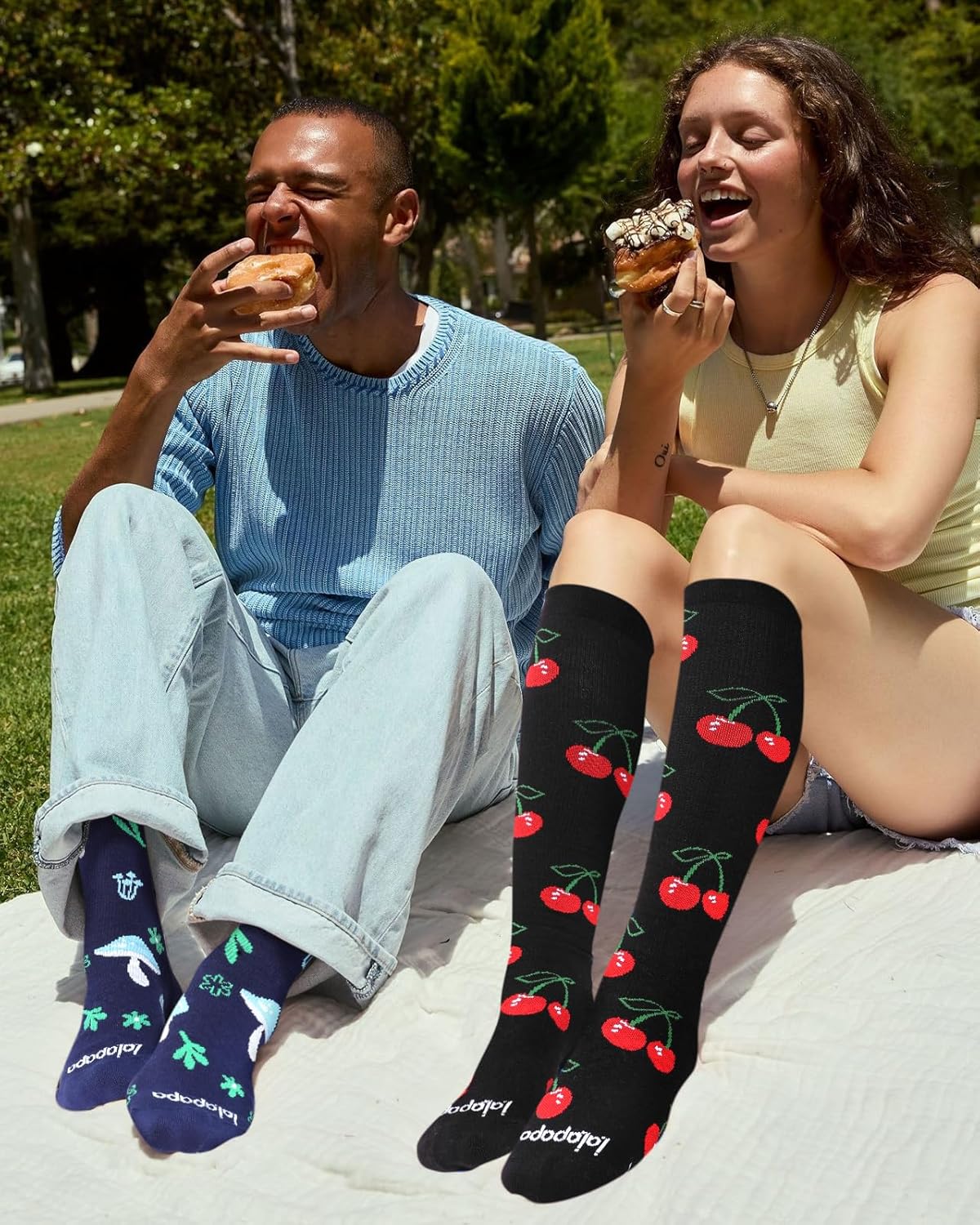 Cotton Compression Socks for Women Men - 2 Pairs 20-30mmHg Circulation Grid Arch Support Socks, Breathable