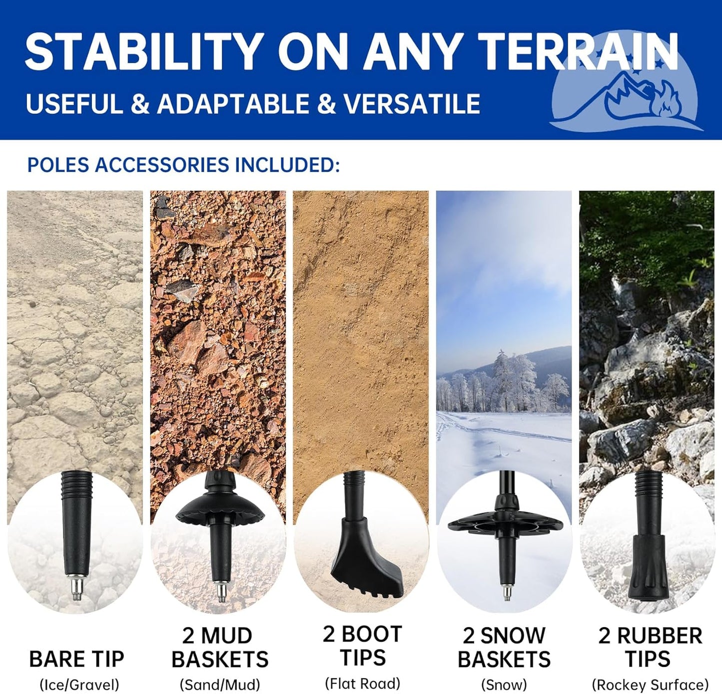 Collapsible Trekking Poles for Hiking 2 Pack - Adjustable Aluminum Hiking Poles, Lightweight Walking Sticks for Women, Men, Seniors, Kids, Trekking Sticks for Backpacking by Underwood Aggregator