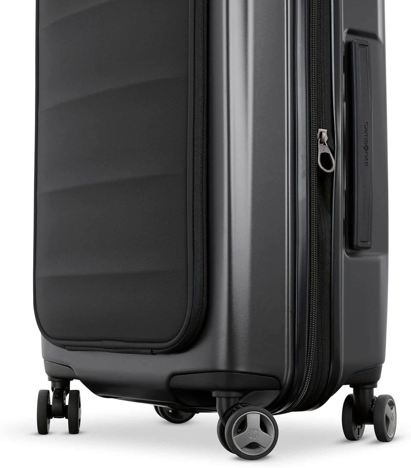 Samsonite Carry-On Pro Front Pocket Hardside Expandable 21-Inch Octiv Luggage: Durable & Impact Resistant, 360° Aero Trac Spinner Wheels, Adjustable Telescopic Handle, TSA Approved Lock - Black