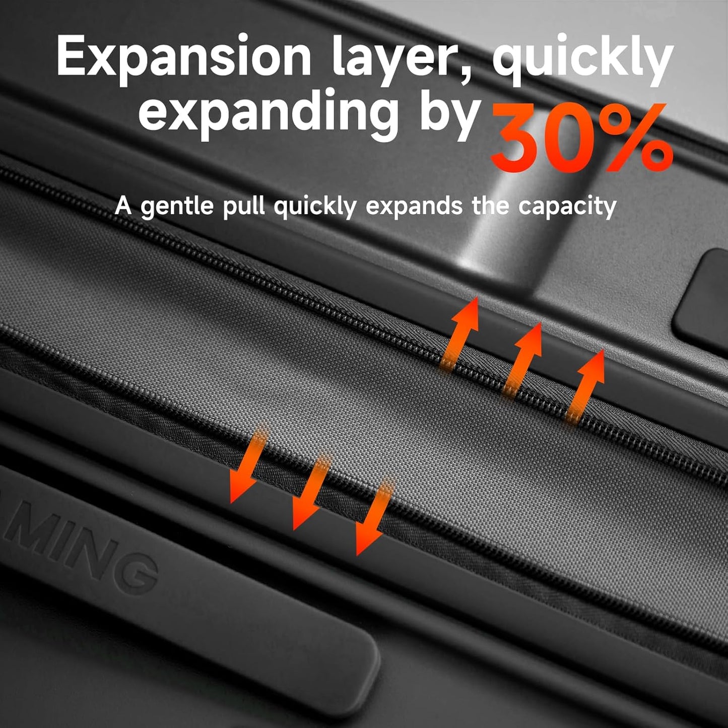 ROAMING Expandable 28-Inch Checked Luggage with Mute Brake Wheels Airline Approved Hard Shell Suitcases with Front Pocket Top Opening Luggage with TSA Lock for Short Business Travel, Black