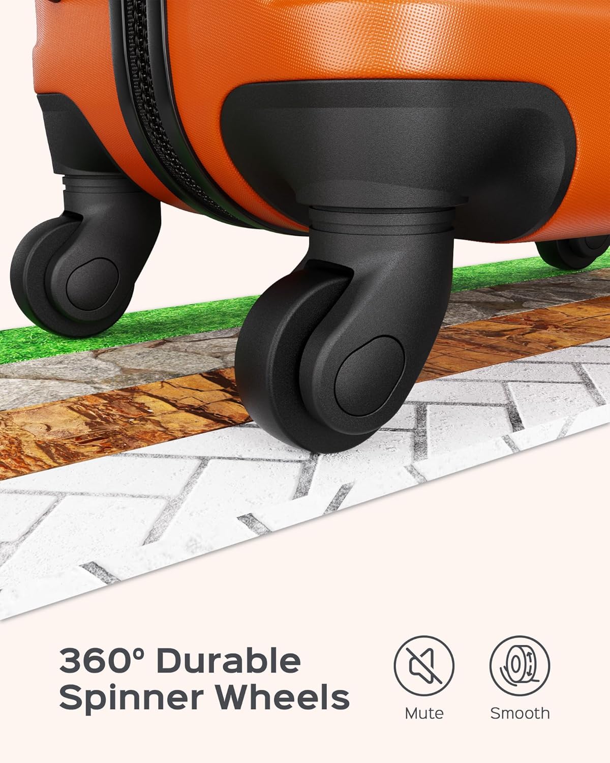 Suitour Luggage Sets 5 Piece Hardshell Suitcases with Spinner Wheels TSA Lock, Lightweight ABS Carry On Suitcase Set for Travel Business