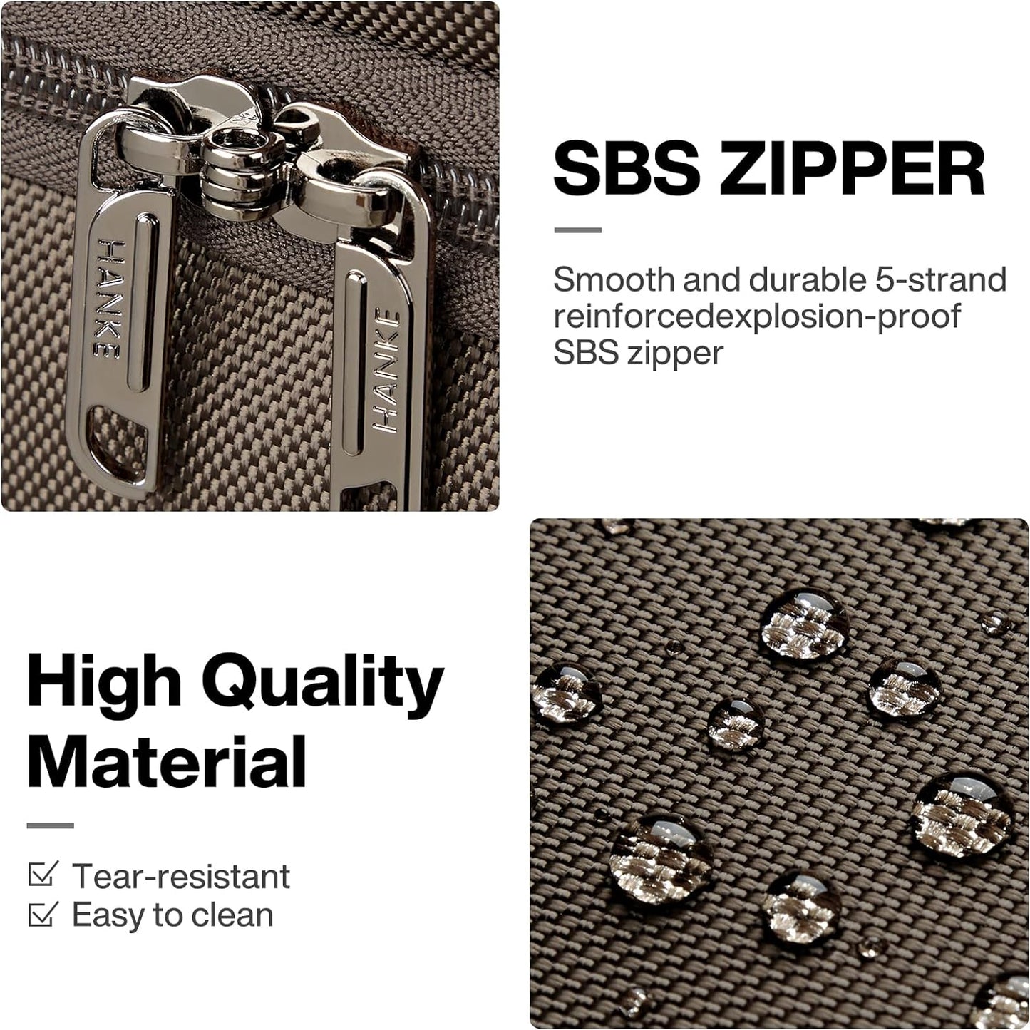 Hanke Large Expandable checked Luggage Suitcases with Wheels Foldable Duffle Bag for Travel suitcase for Women Men Garment Bag(Coffee)