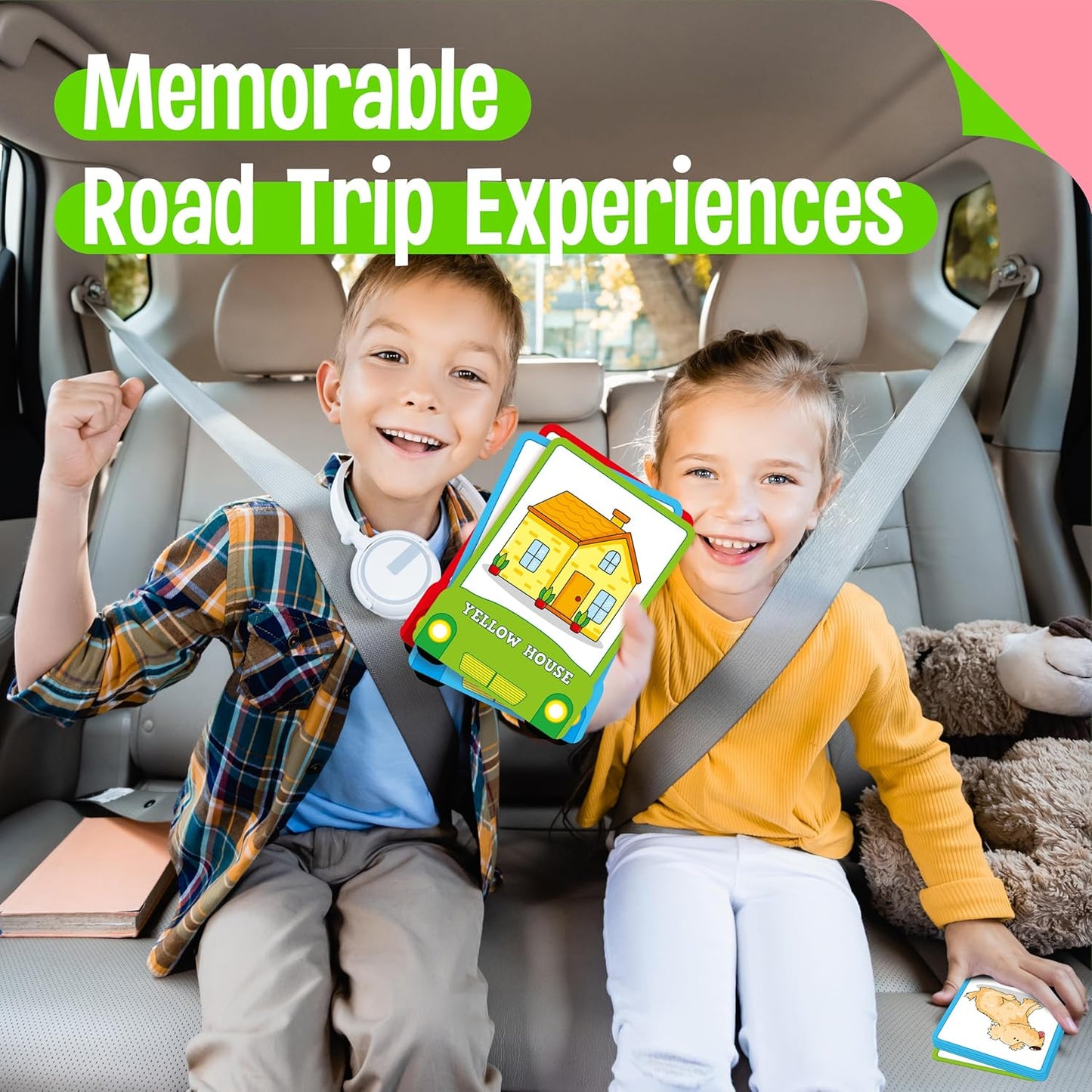 50PCS Travel Scavenger Hunt Card Game, Road Trip Car Games Fun Eye Find & Seek Card Game Funny Activity for Activities for Family Vacations, Road Trips and Car Rides, Ages 4 and Up