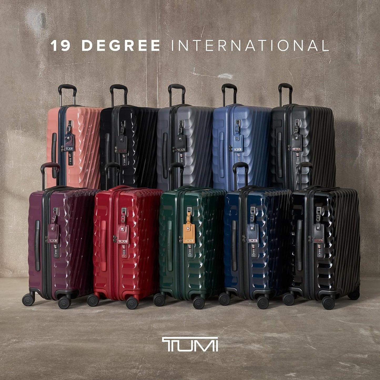 TUMI - 19 Degree International Expandable 4 Wheeled Carry-On - Hard Shell Suitcase - 21.8" X 14.0" X 9.0" - Matte Black Texture