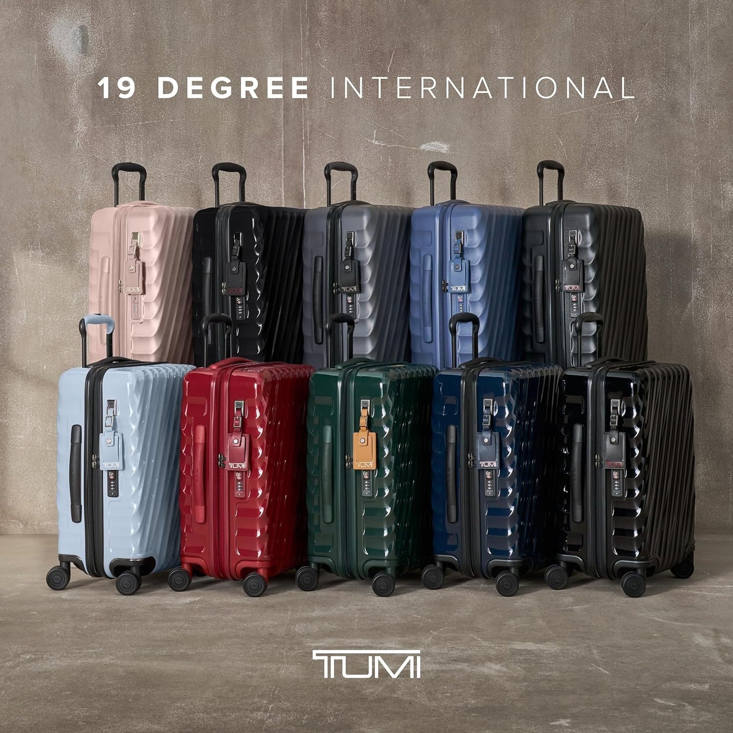 TUMI - 19 Degree International Expandable 4 Wheeled Carry-On - Hard Shell Suitcase - 21.8" X 14.0" X 9.0" - Mauve Texture