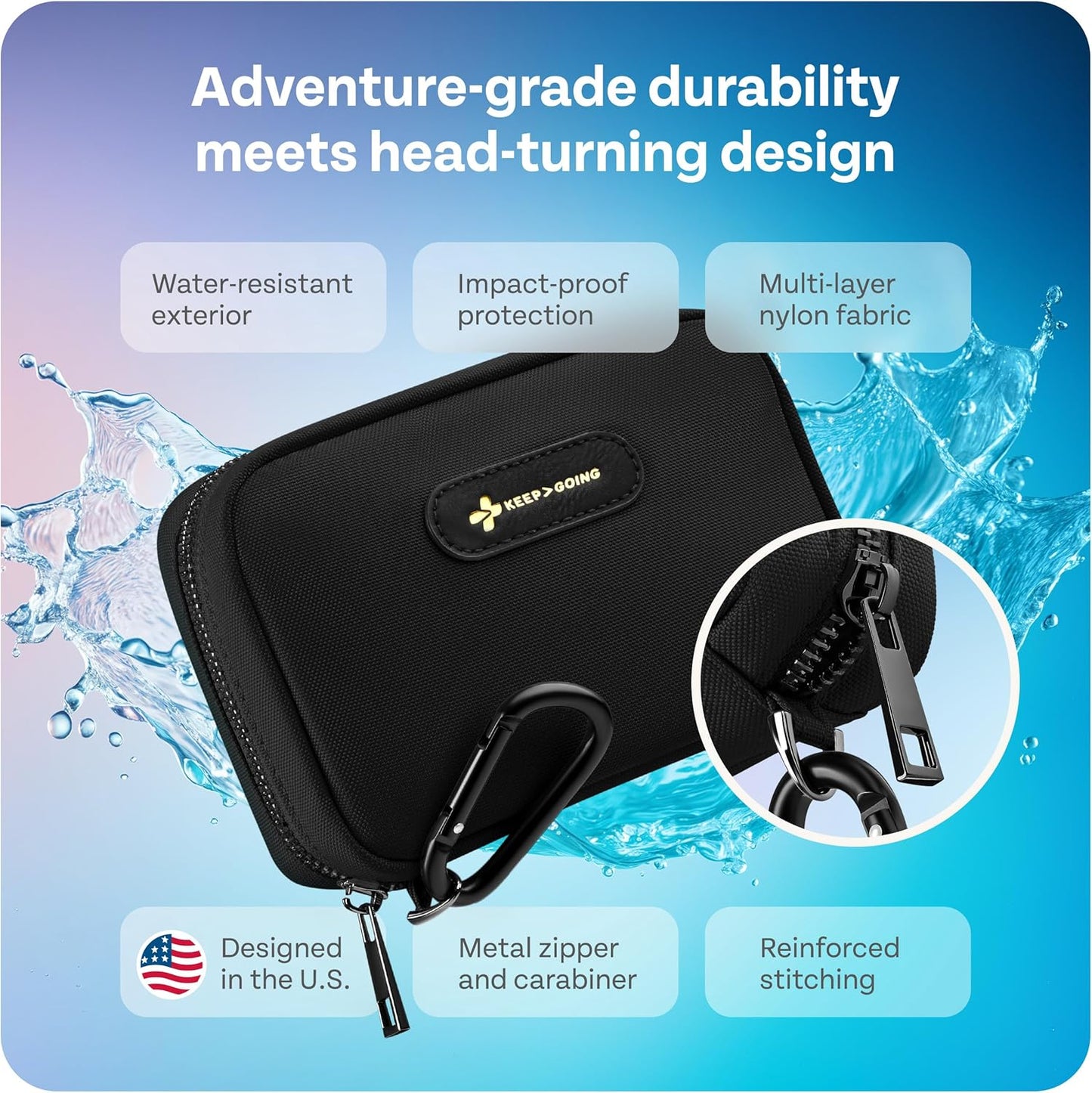 KeepGoing Travel First Aid Kit for Car, Home, Hiking, Camping and Outdoor Emergencies - First Aid Kit Travel Size TSA-Approved