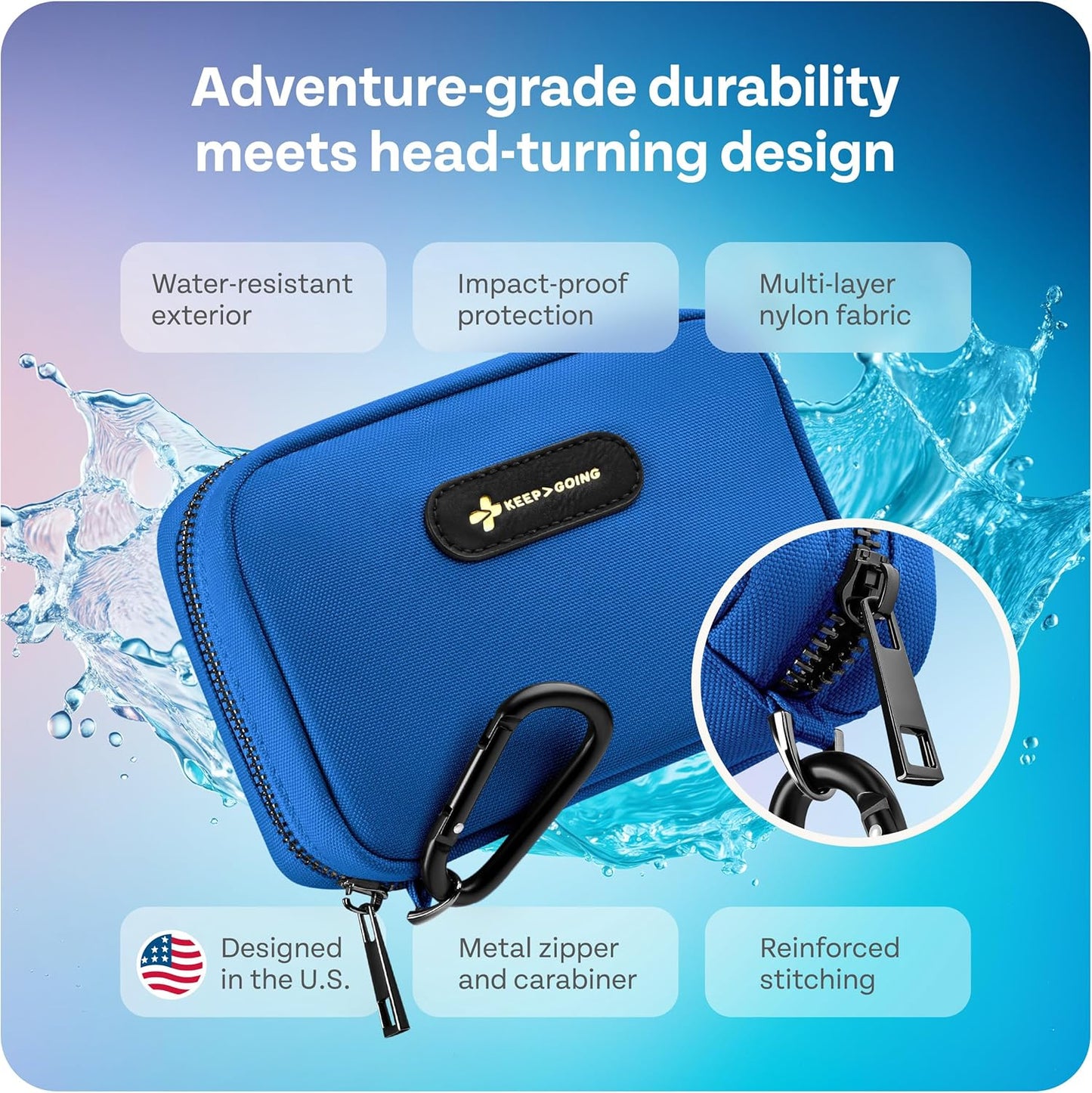 KeepGoing Travel First Aid Kit for Car, Home, Hiking, Camping and Outdoor Emergencies - First Aid Kit Travel Size TSA-Approved