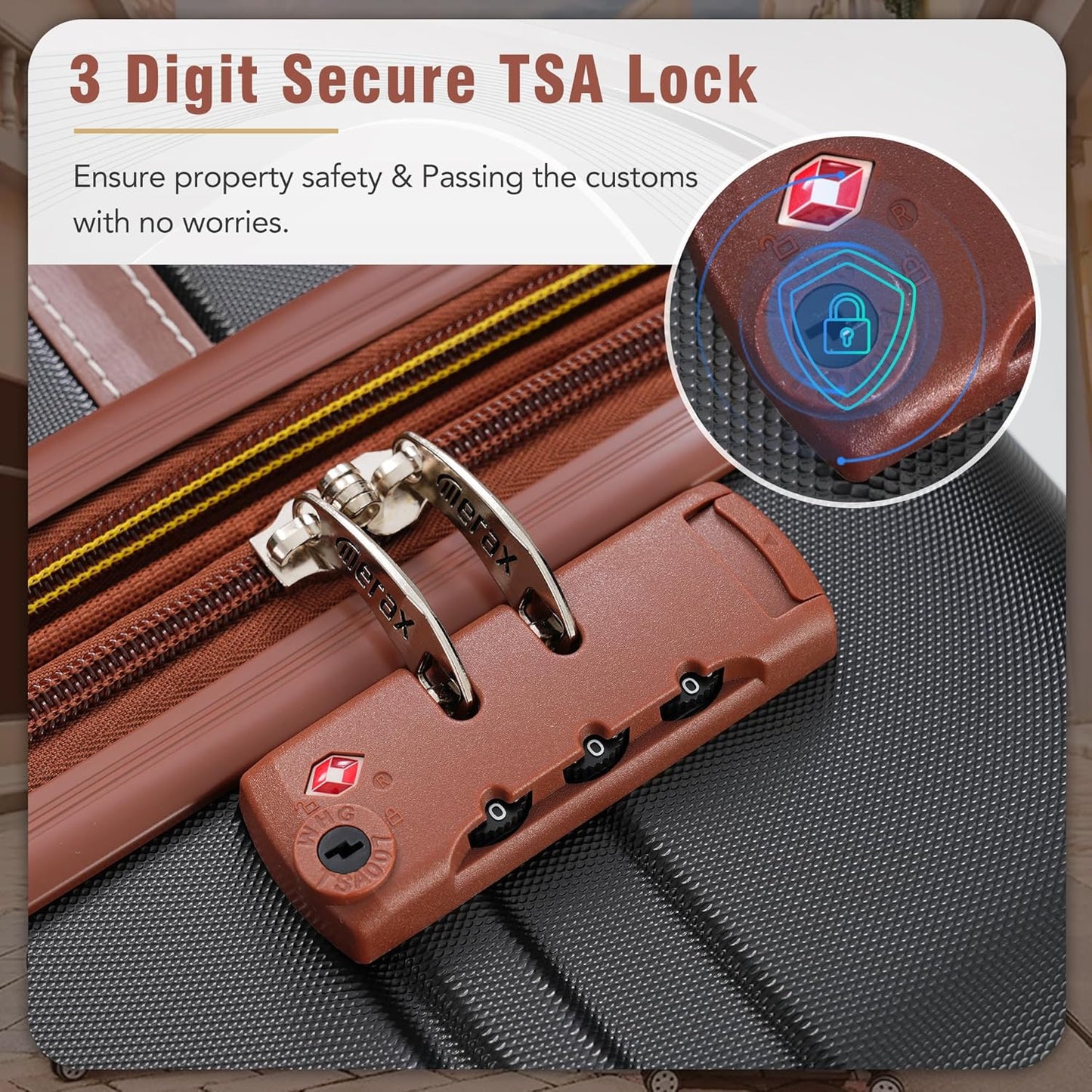 Merax Suitcase Set 28 inches Expandable Luggage with TSA Lock Spinner Wheels Hardshell Lightweight Vintage Luggage with Travel Bag,Black