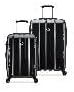 DELSEY PARIS Helium Aero Hardside Expandable Luggage with Spinner Wheels, Black, 2-Piece Set (21/24)