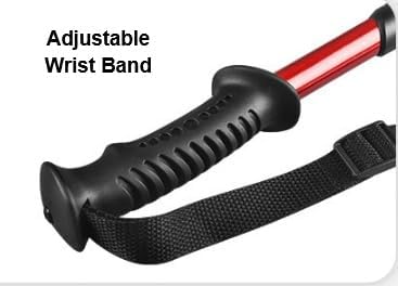 Collapsible Trekking Poles, Aluminum, 38-44 Inches(Compact), 44-52 Inches(Full) Adjustable Height with Quick-Lock, Ergonomic Grip,