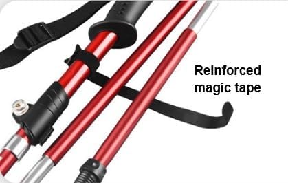 Collapsible Trekking Poles, Aluminum, 38-44 Inches(Compact), 44-52 Inches(Full) Adjustable Height with Quick-Lock, Ergonomic Grip,
