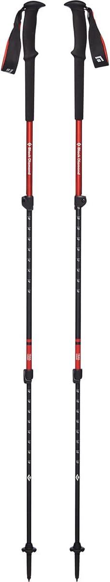 BLACK DIAMOND Trail Trekking Poles (Pair) | Lightweight Aluminum Hiking Poles | FlickLock Adjustable Shafts | All-Season Stability & Comfort