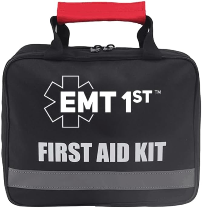 EMT 1st 403 Pcs Emergency Responder First Aid Kit with 38 Unique Items & Cotton Swabs Large First aid kit for car, Travel & Home - Emergency Bag for Hiking, Camping, Backpacking and Outdoor