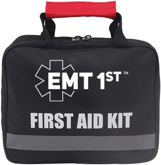 EMT 1st 403 Pcs Emergency Responder First Aid Kit with 38 Unique Items & Cotton Swabs Large First aid kit for car, Travel & Home - Emergency Bag for Hiking, Camping, Backpacking and Outdoor