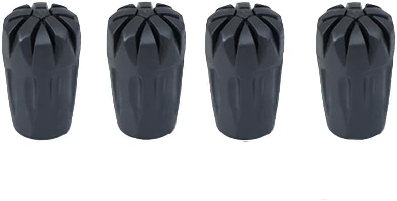 Walking Stick Tips Rubber 4pcs Trekking Pole Tips Replacement- Rubber Feet for Hiking Poles, Walking Sticks, Trekking Poles | Rubber Tip for Walking Sticks Hiking Trekking Poles Boot Tips Rubber Feet