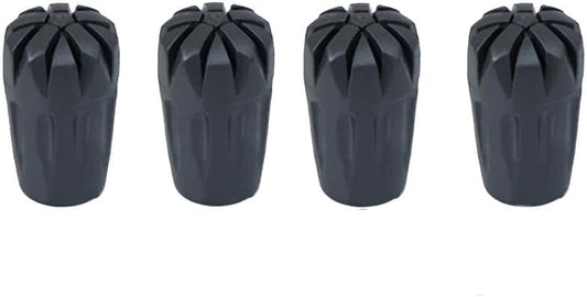 Walking Stick Tips Rubber 4pcs Trekking Pole Tips Replacement- Rubber Feet for Hiking Poles, Walking Sticks, Trekking Poles | Rubber Tip for Walking Sticks Hiking Trekking Poles Boot Tips Rubber Feet