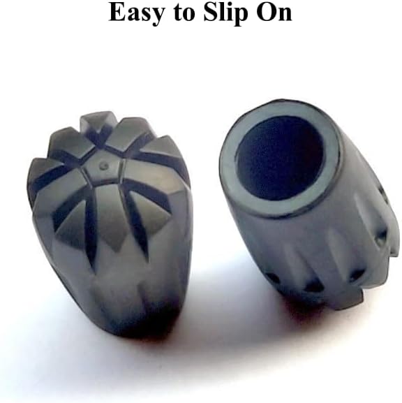 Walking Stick Tips Rubber 4pcs Trekking Pole Tips Replacement- Rubber Feet for Hiking Poles, Walking Sticks, Trekking Poles | Rubber Tip for Walking Sticks Hiking Trekking Poles Boot Tips Rubber Feet