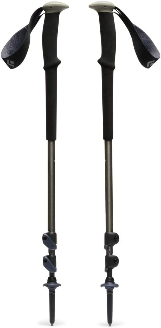BLACK DIAMOND Trail Trekking Poles (Pair) | Lightweight Aluminum Hiking Poles | FlickLock Adjustable Shafts | All-Season Stability & Comfort
