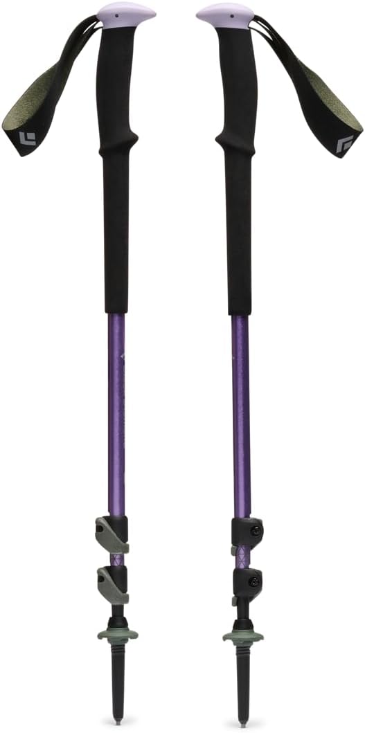 BLACK DIAMOND Trail Trekking Poles (Pair) | Lightweight Aluminum Hiking Poles | FlickLock Adjustable Shafts | All-Season Stability & Comfort