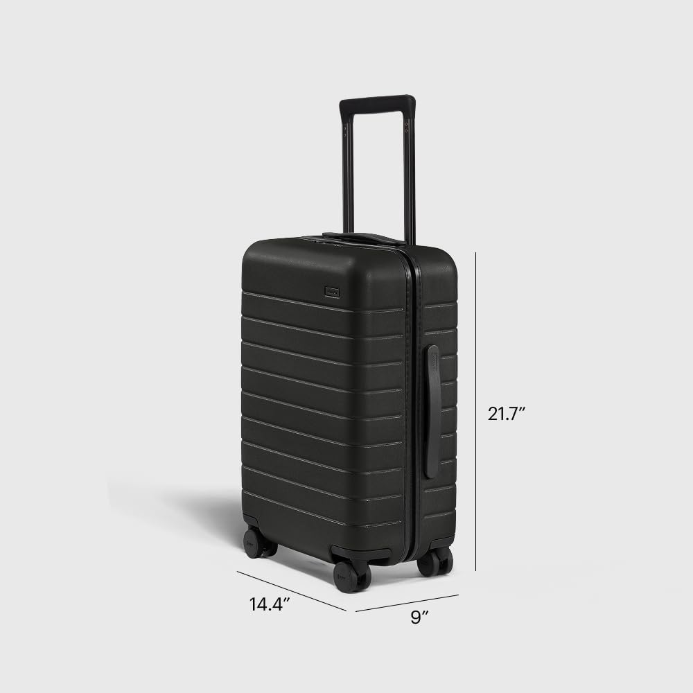 Away Carry-On Luggage, Lightweight Hardside Suitcase with Spinner Wheels, 22 Inch Airline Approved, TSA Lock, Jet Black