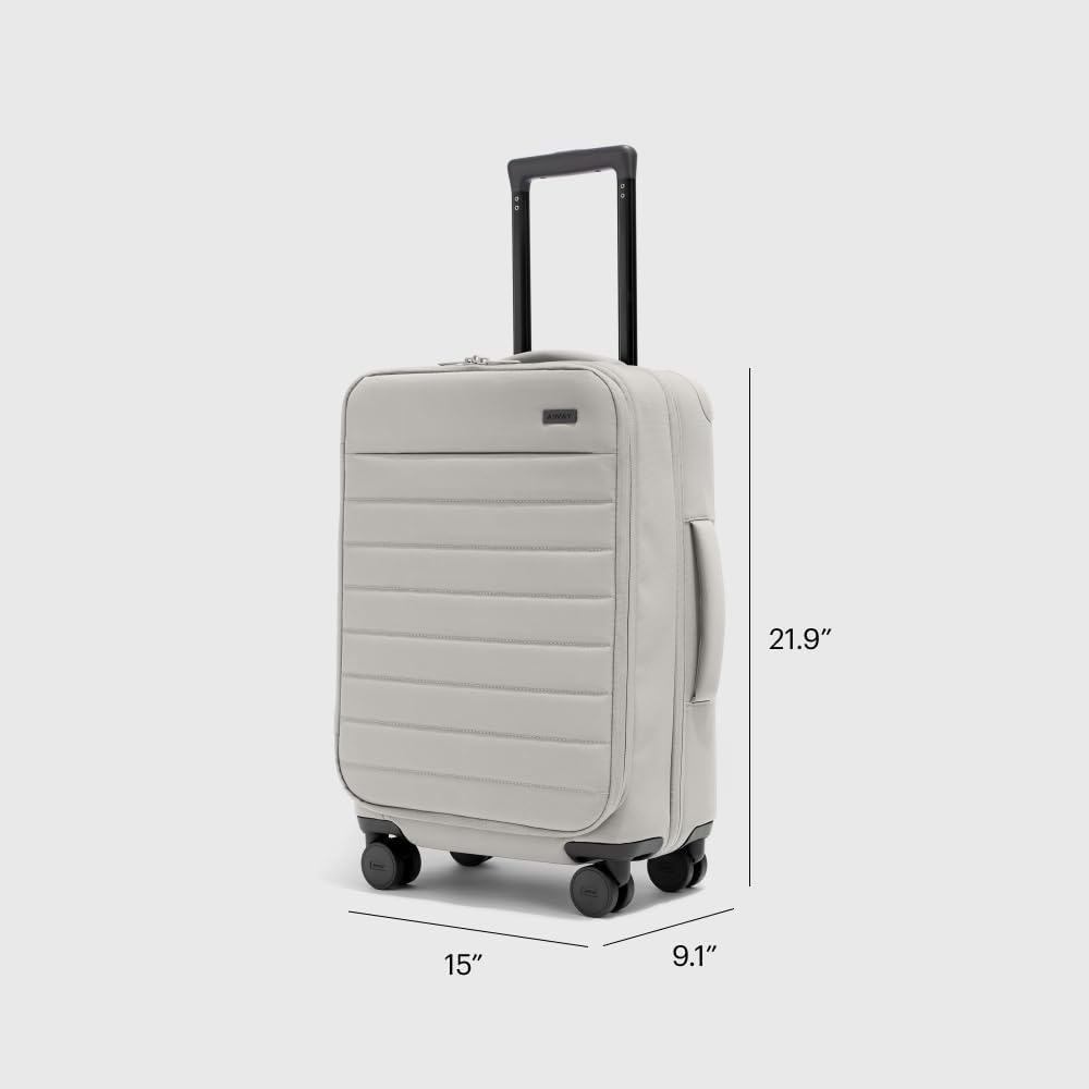 Away Softside Carry-On Suitcase, 22 Inch Lightweight, Expandable High-Strength Nylon Luggage With Spinner Wheels, Meets Requirements for Most Major Airlines, Cloud Gray