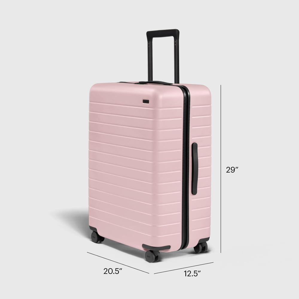 Away Large Checked Luggage, 29 Inch Hardside Suitcase with Spinner Wheels, Lightweight & Durable, TSA Lock, Blush Pink