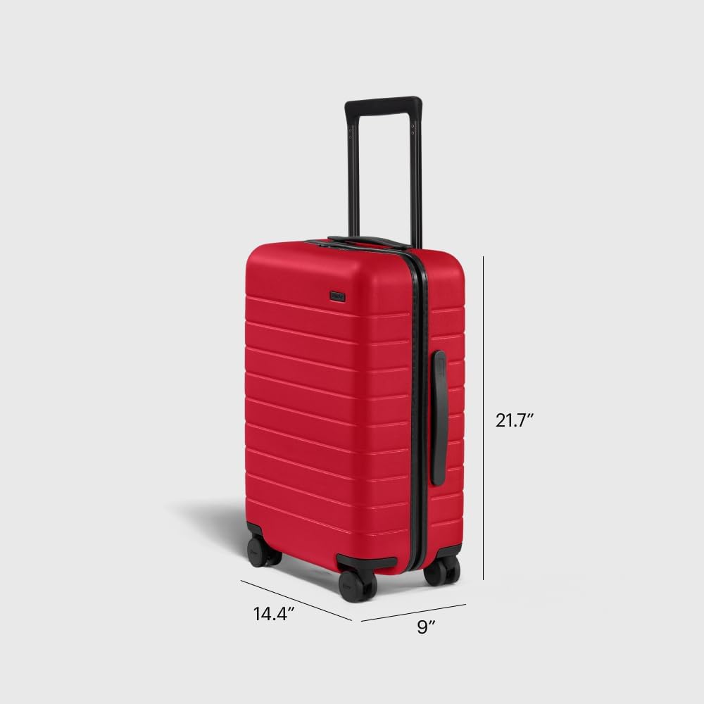 Away Carry-On Luggage, Lightweight Hardside Suitcase with Spinner Wheels, 22 Inch Airline Approved, TSA Lock, Cherry Red