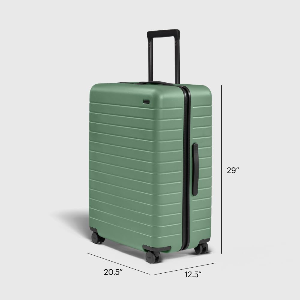 Away Large Checked Luggage, 29 Inch Hardside Suitcase with Spinner Wheels, Lightweight & Durable, TSA Lock, Sea Green