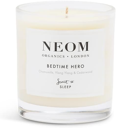Neom- Bedtime Hero Luxury Candle, 1 Wick | Ylang Ylang & Chamomile | Essential Oil Aromatherapy Candle |Scent to Sleep
