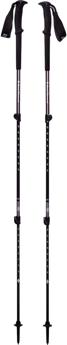BLACK DIAMOND Trail Trekking Poles (Pair) | Lightweight Aluminum Hiking Poles | FlickLock Adjustable Shafts | All-Season Stability & Comfort