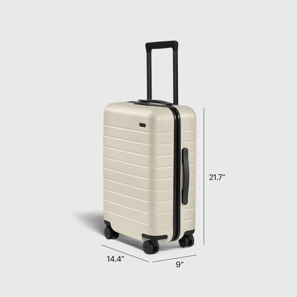 Away Carry-On Luggage, Lightweight Hardside Suitcase with Spinner Wheels, 22 Inch Airline Approved, TSA Lock, Salt White Matte