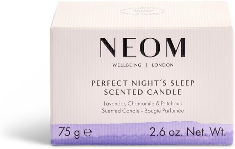 'NEOM- Perfect Night's Sleep Scented Candle, Travel Size | Lavender & Jasmine | Essential Oil Aromatherapy Candle | Scent to Sleep