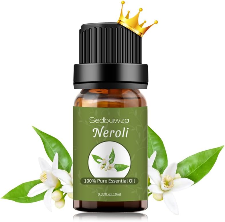 Sedbuwza Neroli Essential Oil, Pure Organic Neroli Fragrance Oil for Diffuser, Humidifier, Soap, Candle, Perfume