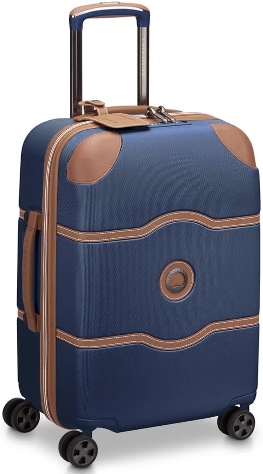 DELSEY PARIS Chatelet Air 2.0 Hardside Luggage with Spinner Wheels, Navy Blue, Carry on 20 Inch