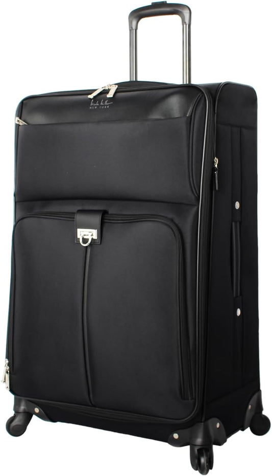 Nicole Miller Carry on Luggage Collection - Large 28 Inch Expandable Softside Suitcase - Lightweight Checked Bag With 4-Rolling Spinner Wheels