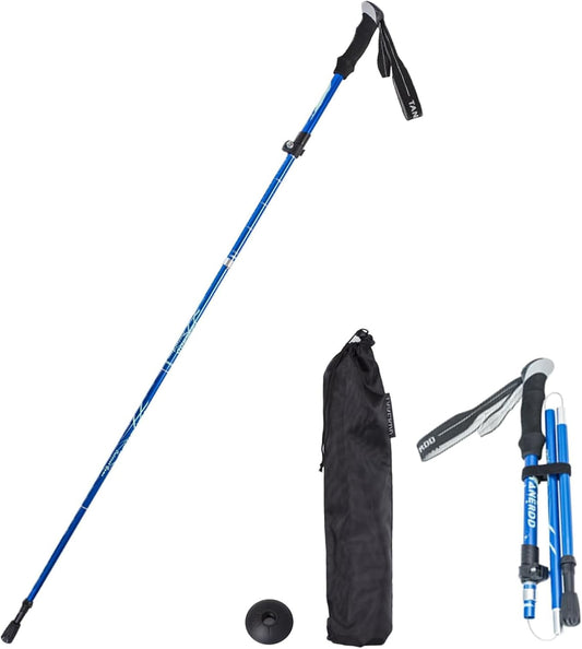 Single Trekking Pole | 7075 Aluminum Anti-Shock, Ultralight, Adjustable & Collapsible Hiking Stick