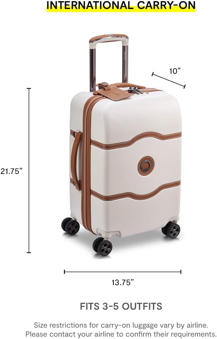 DELSEY PARIS Chatelet Air 2.0 Hardside Luggage with Spinner Wheels, Angora, Carry on 19 Inch