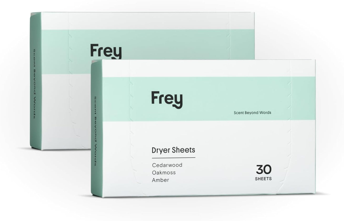 FREY Naturally Scented Dryer Sheets - Fabric Softener for Soft, Fresh & Clean Clothes (2-pack, Cedar Grove)