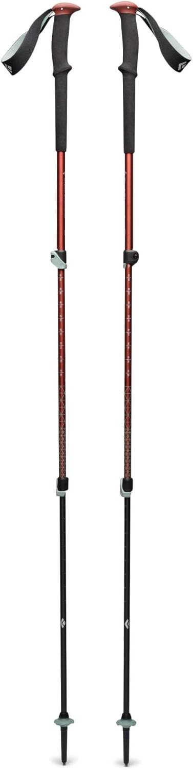 BLACK DIAMOND Trail Trekking Poles (Pair) | Lightweight Aluminum Hiking Poles | FlickLock Adjustable Shafts | All-Season Stability & Comfort