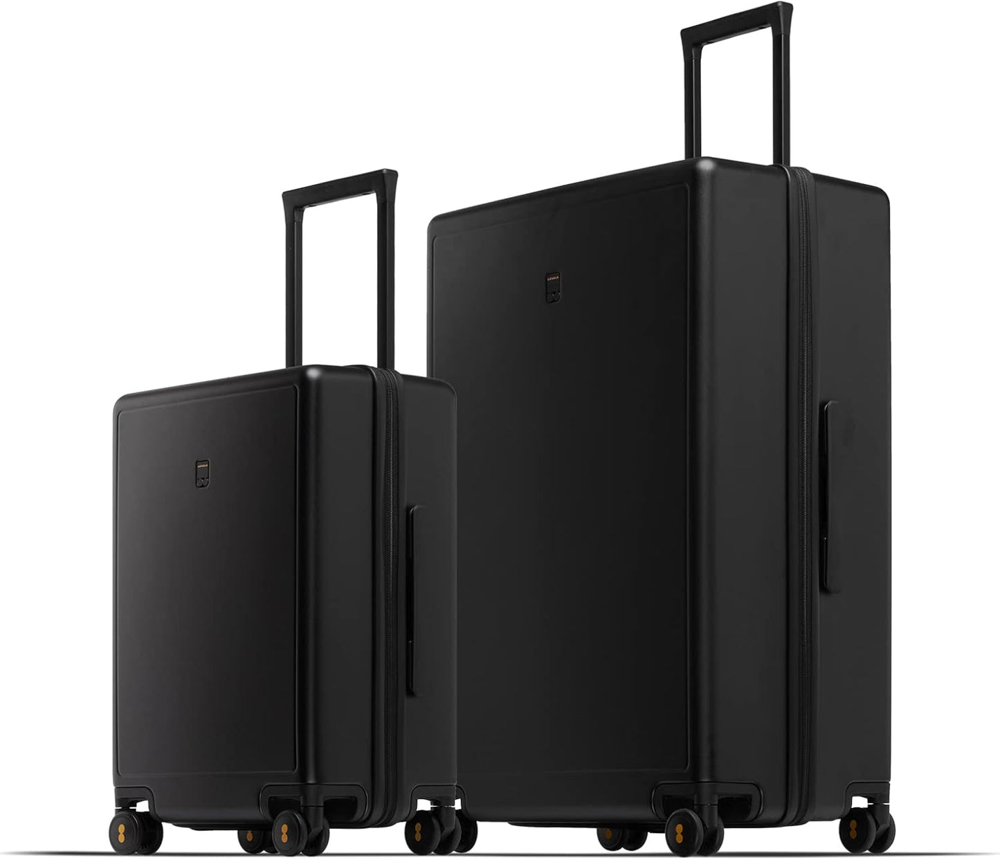 LEVEL8 Elegance Matte Luggage Set, 20 Inch Carry-on Luggage, 28“ Large Suitcase Lightweight Hardside Suitcases with Wheels,Tsa Lock,2-Piece Set(20/28), Black