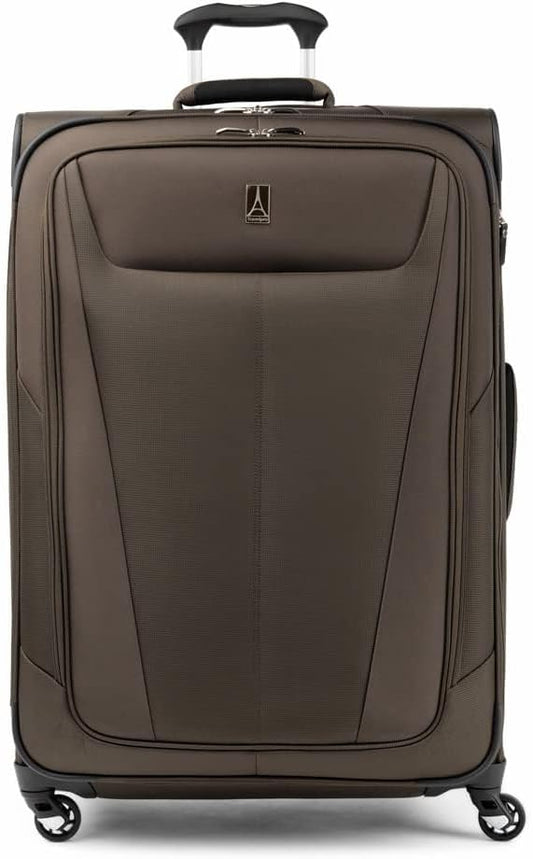 Travelpro Maxlite 5 Softside Expandable Luggage with 4 Spinner Wheels, Lightweight Suitcase, Men and Women, Mocha, Checked-Large 29-Inch