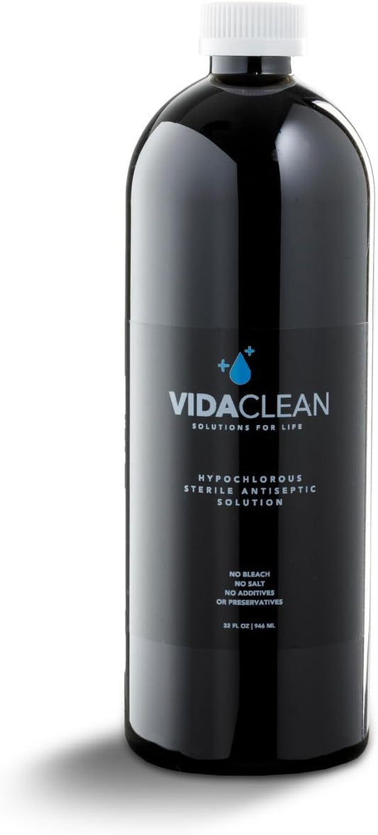 VidaClean - Hypochlorous Acid Solution 32 oz | Wound Wash | Antifungal I Produced in USA