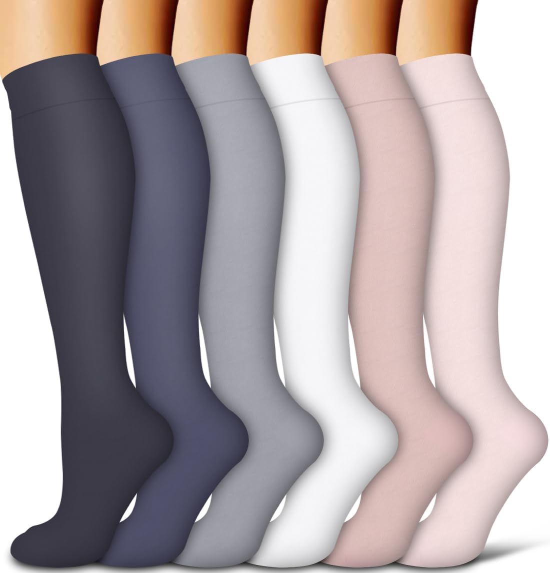 COOLOVER Compression Socks for Women and Men - Best for Circulation, Running, Athletic, Recover, Nurse, Travel