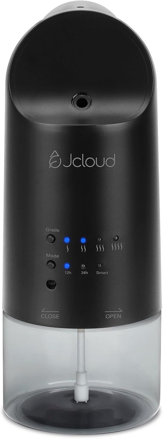 JCLOUD 2025 Plug in Diffuser for Essential Oils, Waterless Scent Diffuser Cover Up to 500 Sq. Ft. for Home, Office, Spa - Portable Wall Aromatherapy Device 160ML, Black