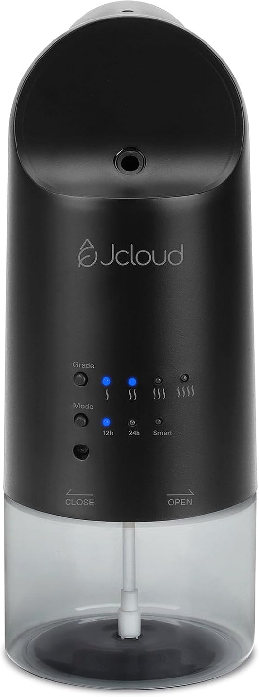 JCLOUD 2025 Plug in Diffuser for Essential Oils, Waterless Scent Diffuser Cover Up to 500 Sq. Ft. for Home, Office, Spa - Portable Wall Aromatherapy Device 160ML, Black